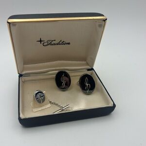 Vintage Silver Cufflink Set + Tradition | 1968 | Elegant Luxury Gift Set